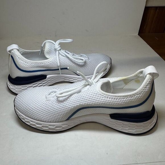 Calvin Klein Womens 6 M White Multi Texture Amory Lace Up Sneakers DISPLAY JH8 - Picture 6 of 6